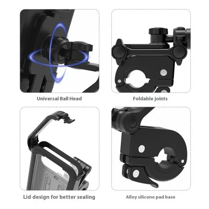 Support téléphone moto vélo étanche tactile anti-buée pour GPS