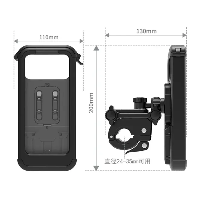 Support téléphone moto vélo étanche tactile anti-buée pour GPS