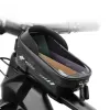 Support téléphone vélo étanche avec sacoche guidon rotative tactile