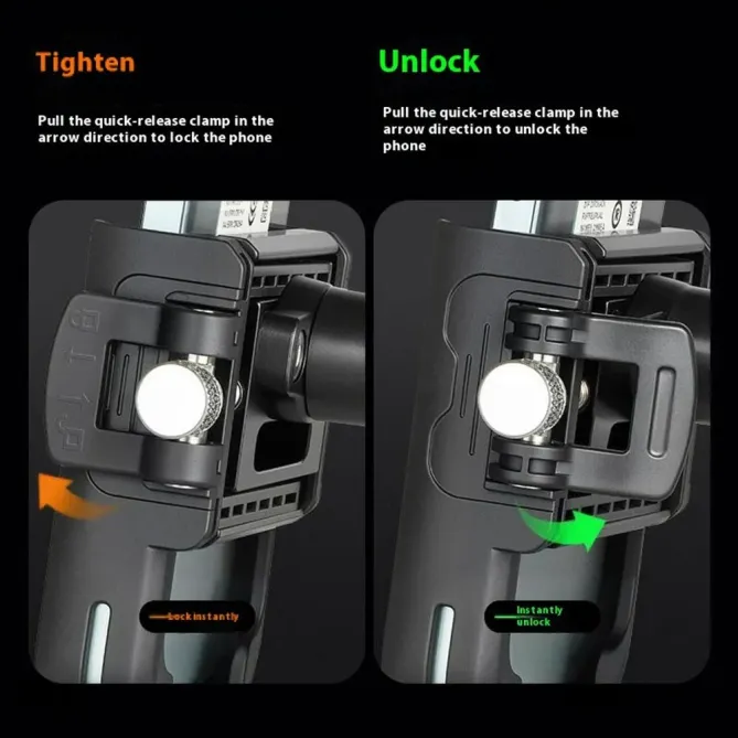 Support téléphone vélo aluminium rotation 360 fixation rapide universe