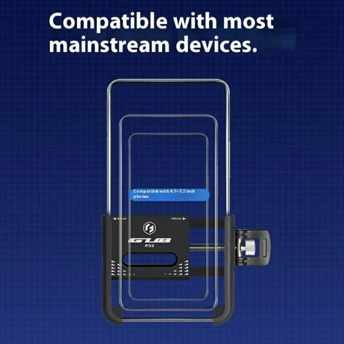 Support téléphone vélo aluminium rotation 360 fixation rapide universe