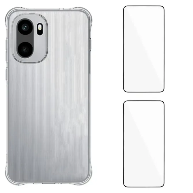 Pack OnePlus 15R | Coque Coins Renforcés Transparente avec 2 Verre Tre