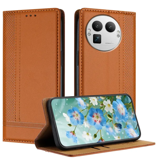 Flip Cover Realme GT 8 Pro Lignes Structurées avec Porte-Cartes