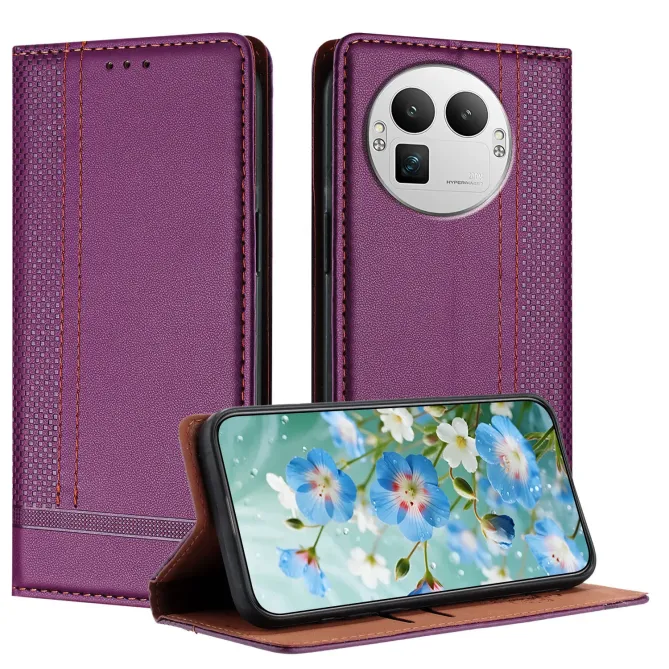 Flip Cover Realme GT 8 Pro Lignes Structurées avec Porte-Cartes