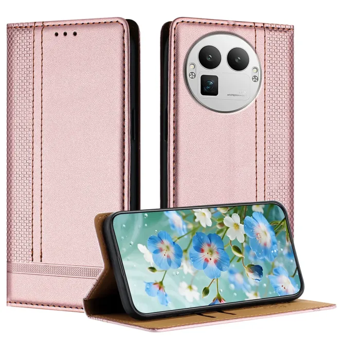 Flip Cover Realme GT 8 Pro Lignes Structurées avec Porte-Cartes