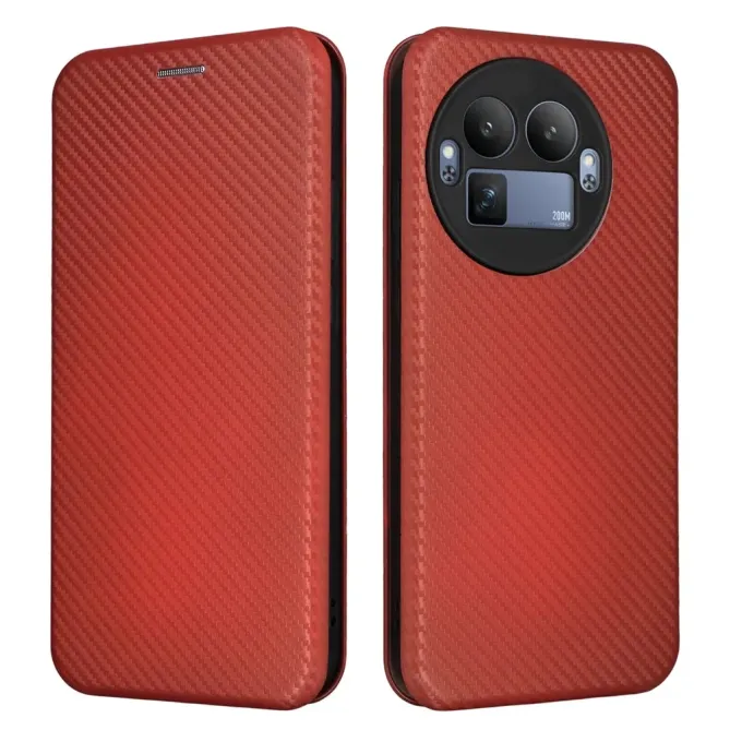Flip Cover Realme GT 8 Pro design fibre de carbone