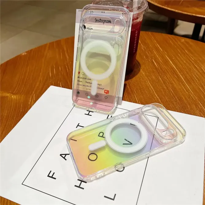 Coque Google Pixel 10 Pro rigide effet dégradé compatible MagSafe