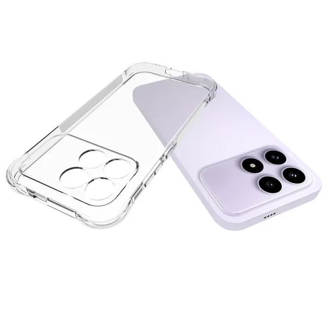 Pack Poco F8 Pro | Coque Coins Renforcés Transparente avec Verre Tremp