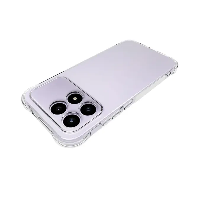 Pack Poco F8 Pro | Coque Coins Renforcés Transparente avec Verre Tremp