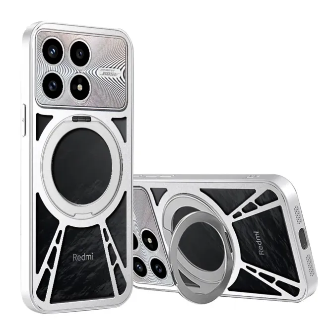 Coque POCO F8 Pro MagSafe Support Anneau Rotatif Antichoc Dissipation