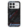 Coque POCO F8 Pro Design Circuit Bleu et Rouge