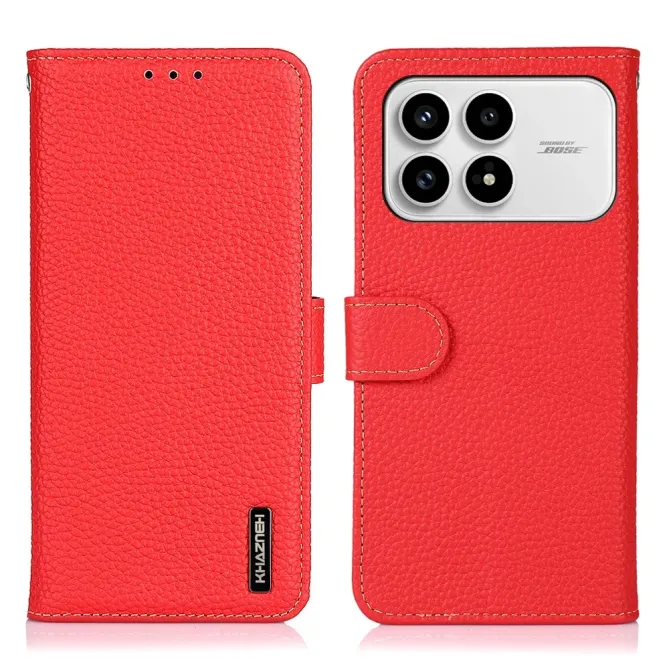 Housse Poco F8 Pro Cuir Grainé KHAZNEH