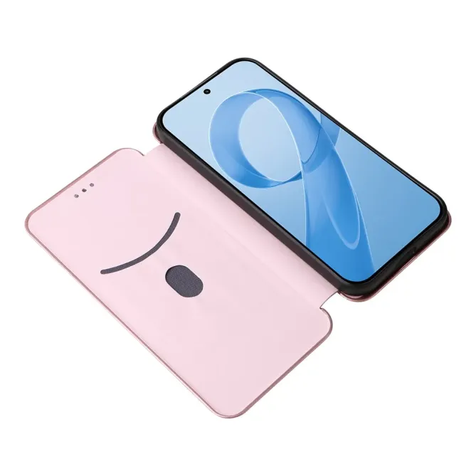 Flip Cover POCO F8 Pro design fibre de carbone