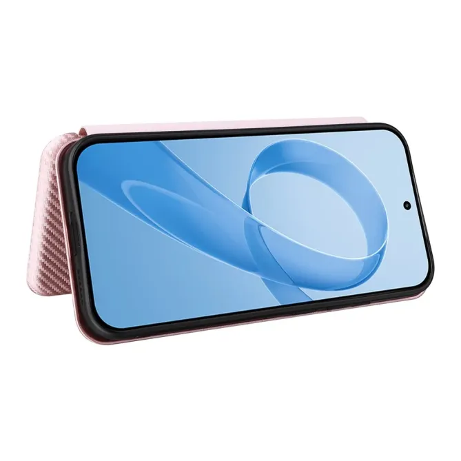 Flip Cover POCO F8 Pro design fibre de carbone