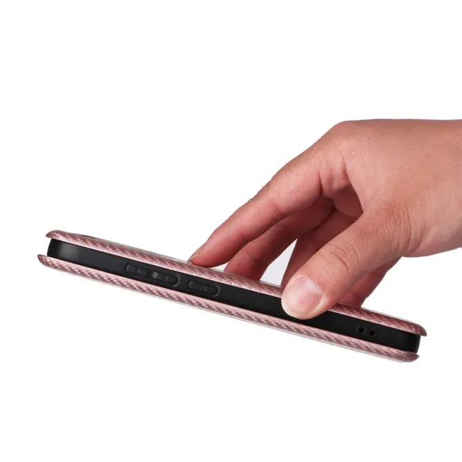 Flip Cover POCO F8 Pro design fibre de carbone