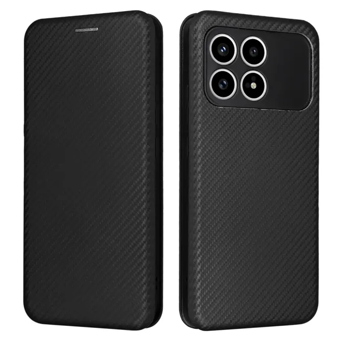 Flip Cover POCO F8 Pro design fibre de carbone