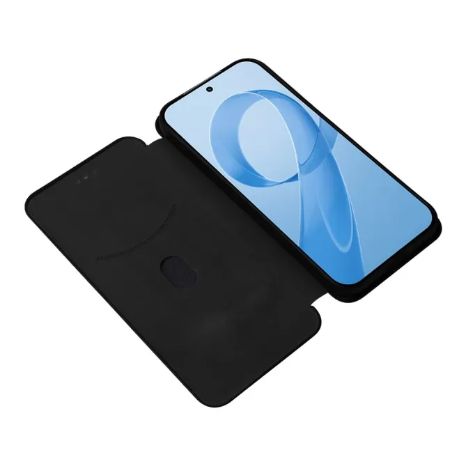 Flip Cover POCO F8 Pro design fibre de carbone