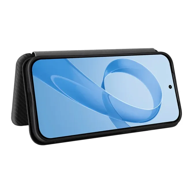 Flip Cover POCO F8 Pro design fibre de carbone