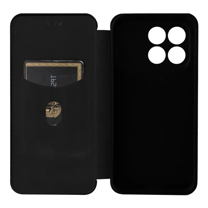 Flip Cover POCO F8 Pro design fibre de carbone
