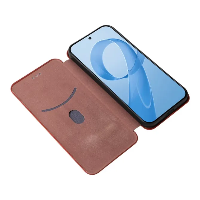 Flip Cover POCO F8 Pro design fibre de carbone