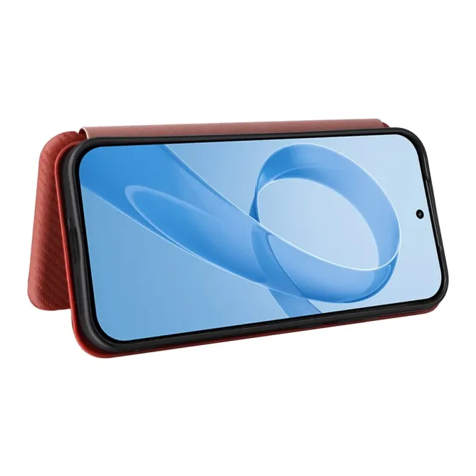 Flip Cover POCO F8 Pro design fibre de carbone