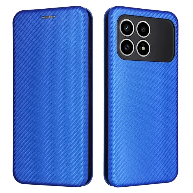 Flip Cover POCO F8 Pro design fibre de carbone
