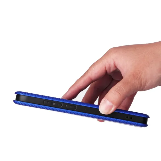 Flip Cover POCO F8 Pro design fibre de carbone