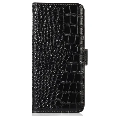 Housse POCO F8 Pro cuir véritable aspect croco