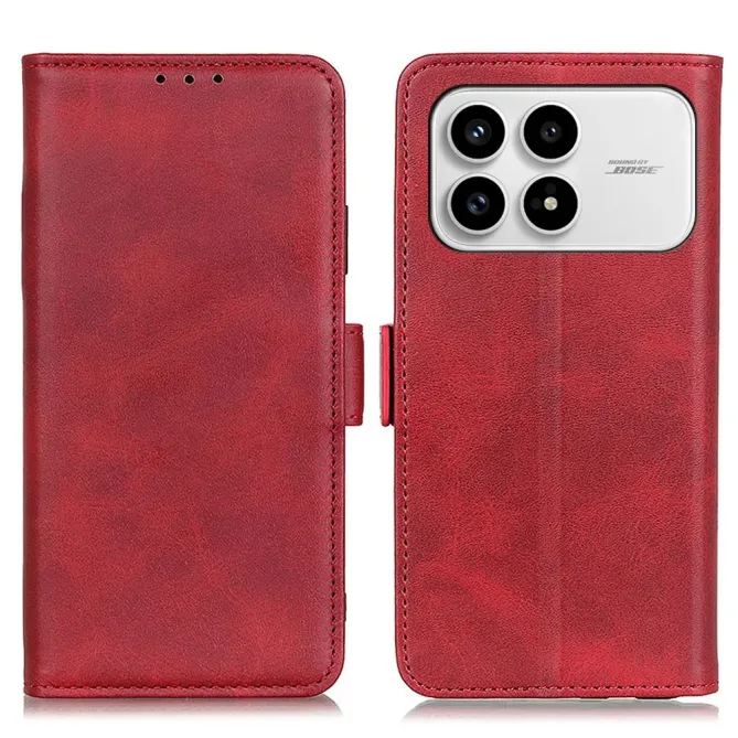 Housse POCO F8 Pro portefeuille revêtement simili cuir mat