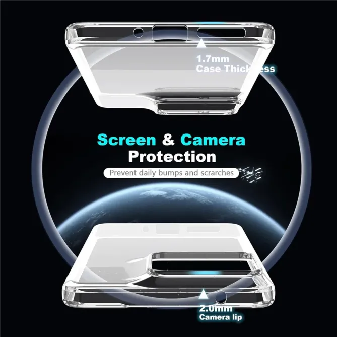 Coque transparente Motorola Edge 70 avec protection d'écran en verre t