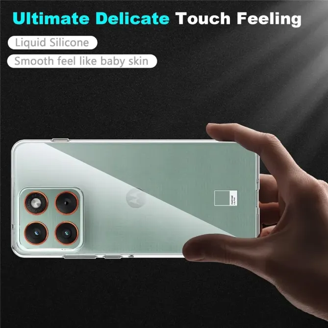 Coque transparente Motorola Edge 70 avec protection d'écran en verre t