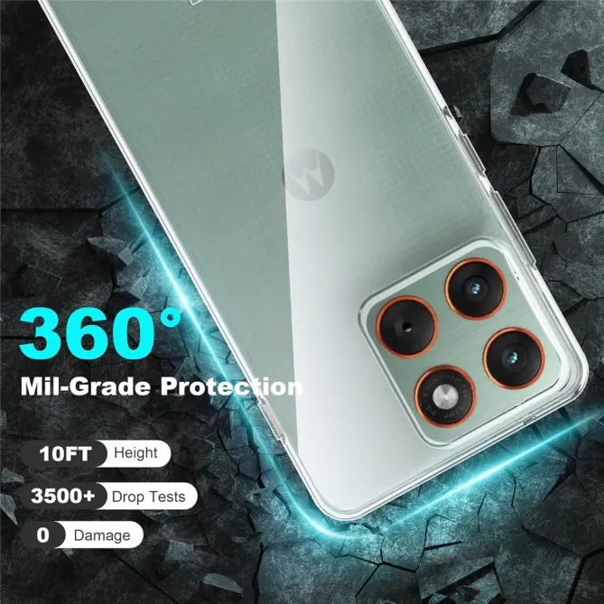 Coque transparente Motorola Edge 70 avec protection d'écran en verre t