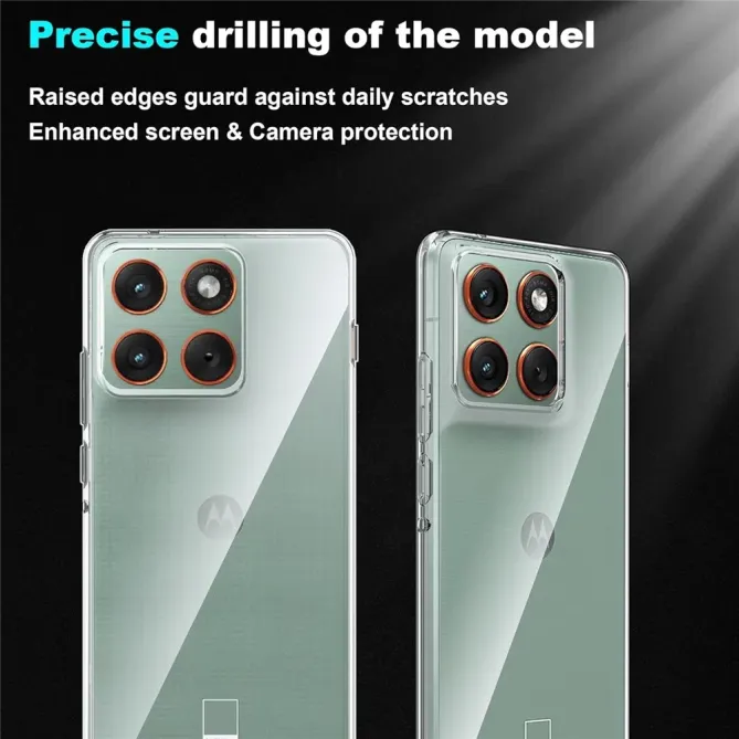 Coque transparente Motorola Edge 70 avec protection d'écran en verre t