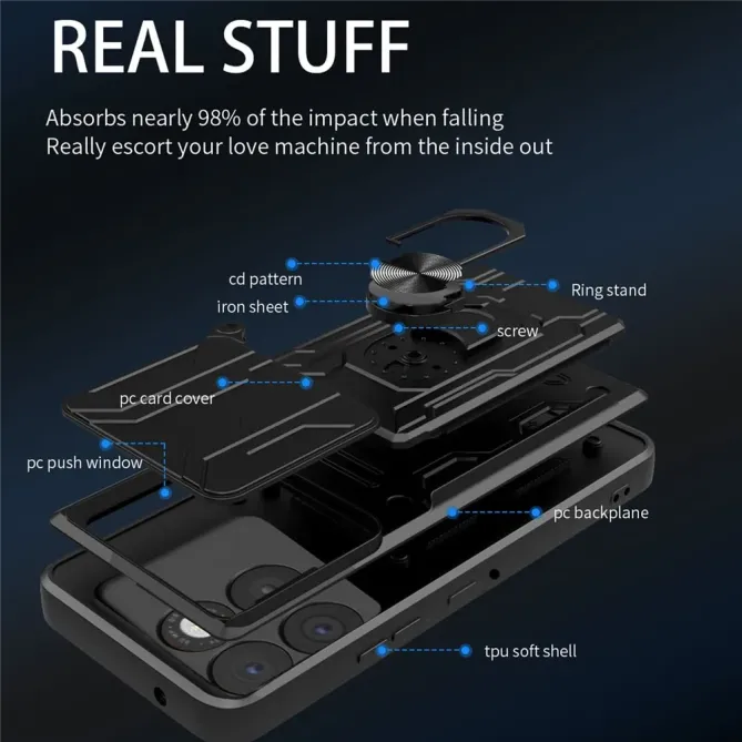 Coque Motorola Edge 70 Porte-carte Support Magnétique Cache Caméra