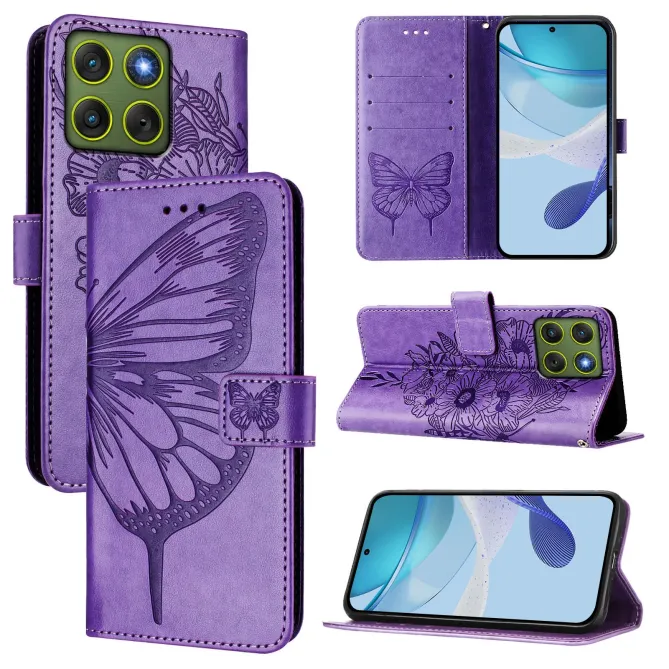Housse Motorola Edge 70 Papillon Floral Gravé | MÉTAMORPHOSE
