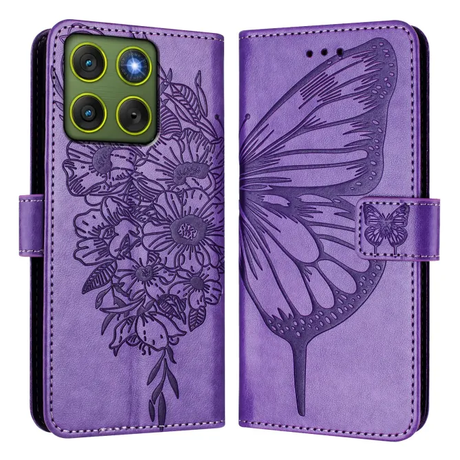 Housse Motorola Edge 70 Papillon Floral Gravé | MÉTAMORPHOSE