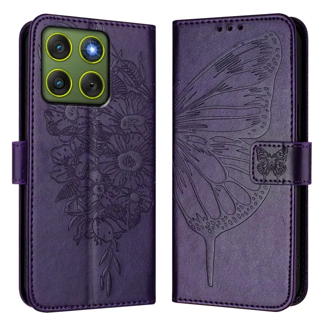 Housse Motorola Edge 70 Papillon Floral Gravé | MÉTAMORPHOSE