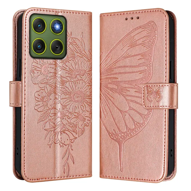 Housse Motorola Edge 70 Papillon Floral Gravé | MÉTAMORPHOSE