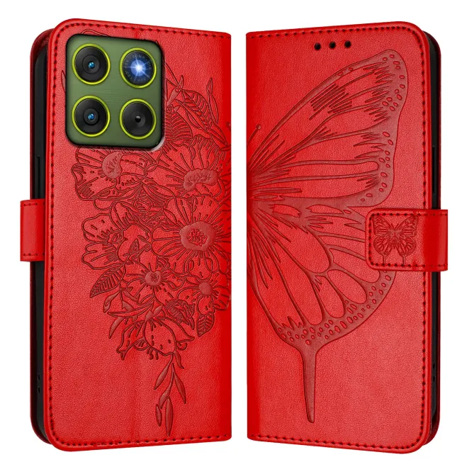 Housse Motorola Edge 70 Papillon Floral Gravé | MÉTAMORPHOSE