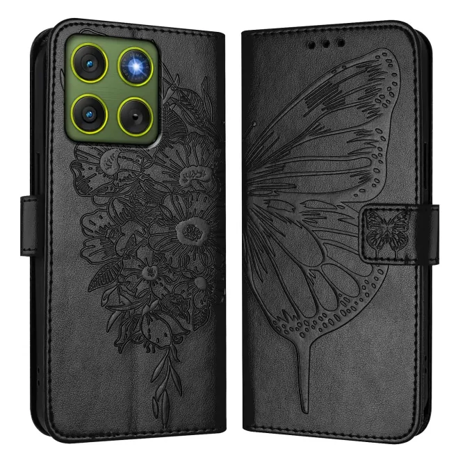 Housse Motorola Edge 70 Papillon Floral Gravé | MÉTAMORPHOSE