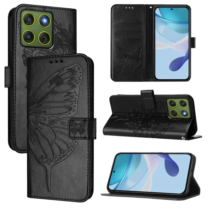 Housse Motorola Edge 70 Papillon Floral Gravé | MÉTAMORPHOSE
