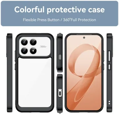 Coque POCO F8 Pro Transparente Contour Couleuré