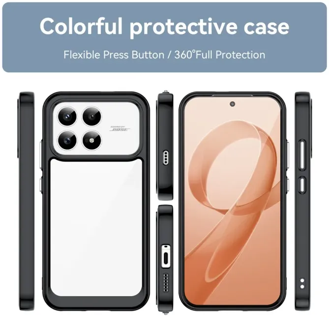 Coque POCO F8 Pro Transparente Contour Couleuré