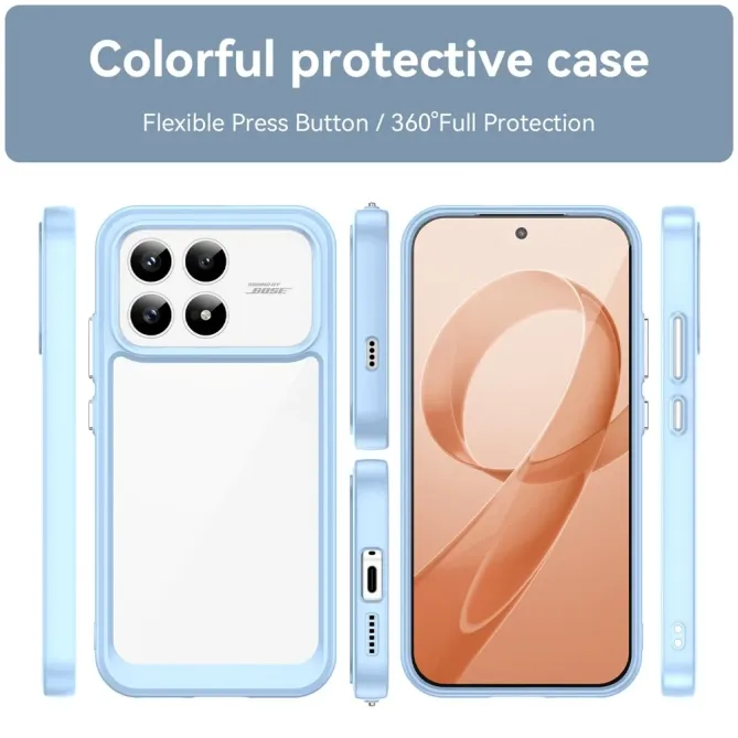 Coque POCO F8 Pro Transparente Contour Couleuré
