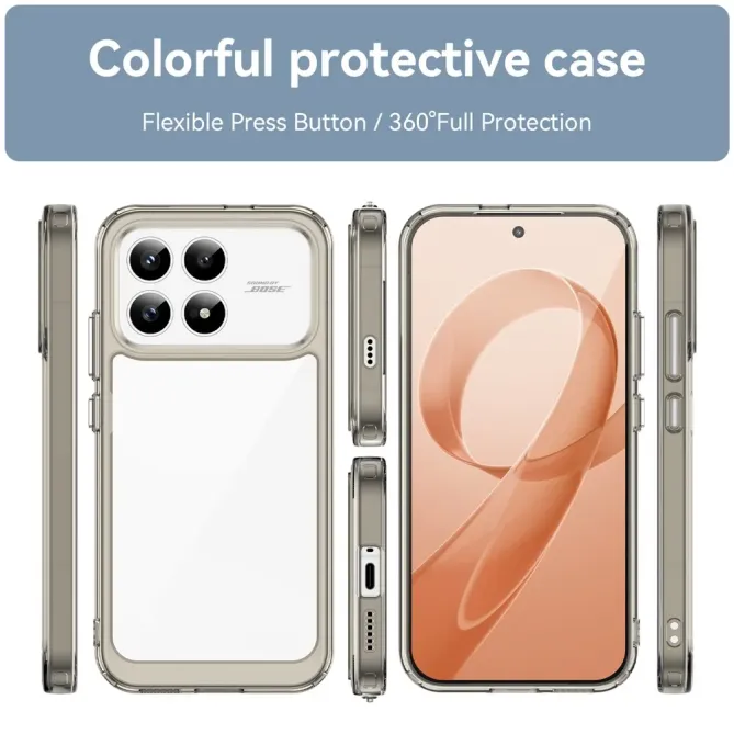 Coque POCO F8 Pro Transparente Contour Couleuré