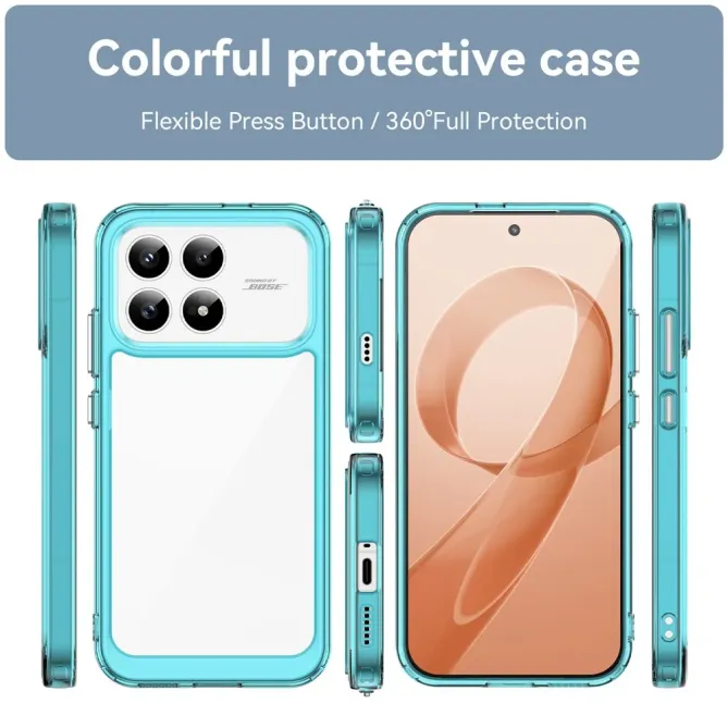 Coque POCO F8 Pro Transparente Contour Couleuré
