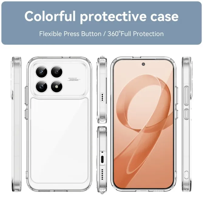Coque POCO F8 Pro Transparente Contour Couleuré