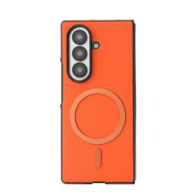 Coque Samsung Galaxy Z Fold 6 Texture Fibre de Carbone MagSafe Souple