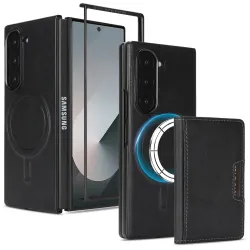 Coque Samsung Galaxy Z Fold 6 MagSafe Porte-Cartes Détachable Simili C