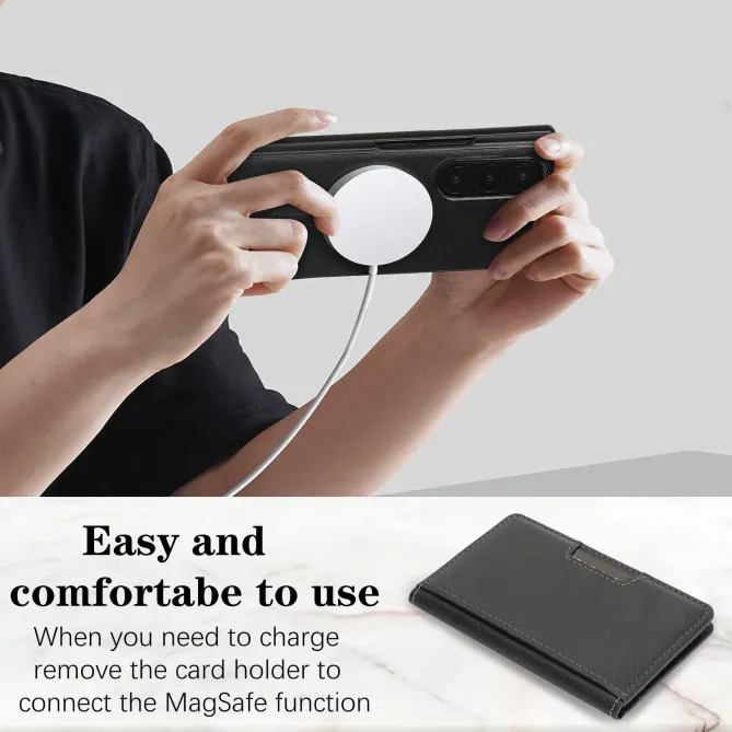 Coque Samsung Galaxy Z Fold 6 MagSafe Porte-Cartes Détachable Simili C